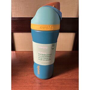 Owala Kids 16oz FreeSip Spout Leak Proof, Stainless Steel Bottle Splishy Splashy